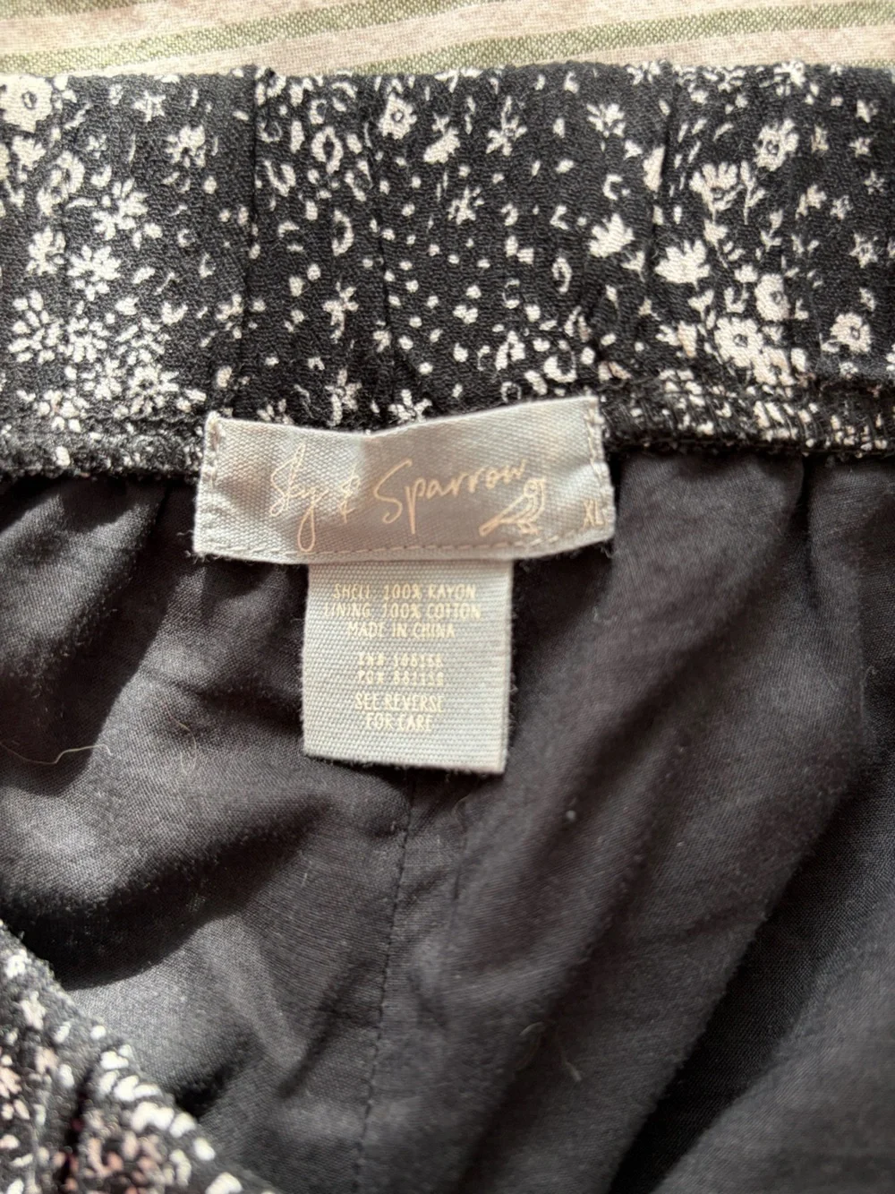 Women’s Black and White Floral Skort - Casual A-Line Skort